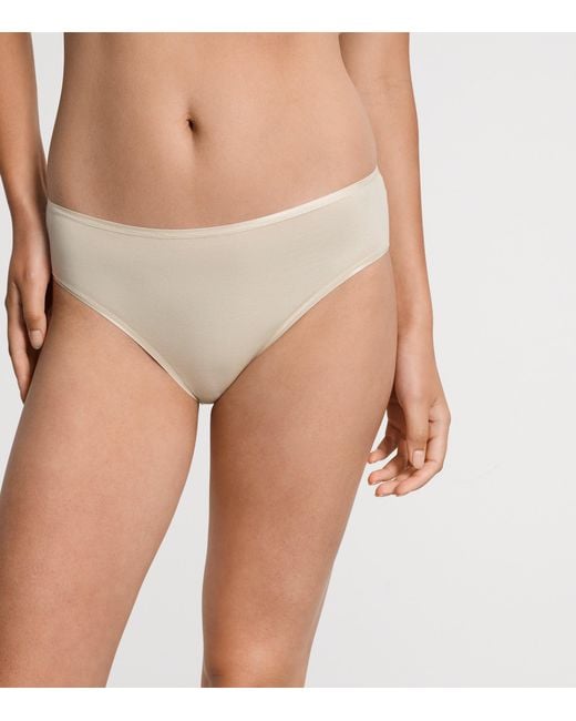 Hanro Natural Cotton Seamless Midi Briefs