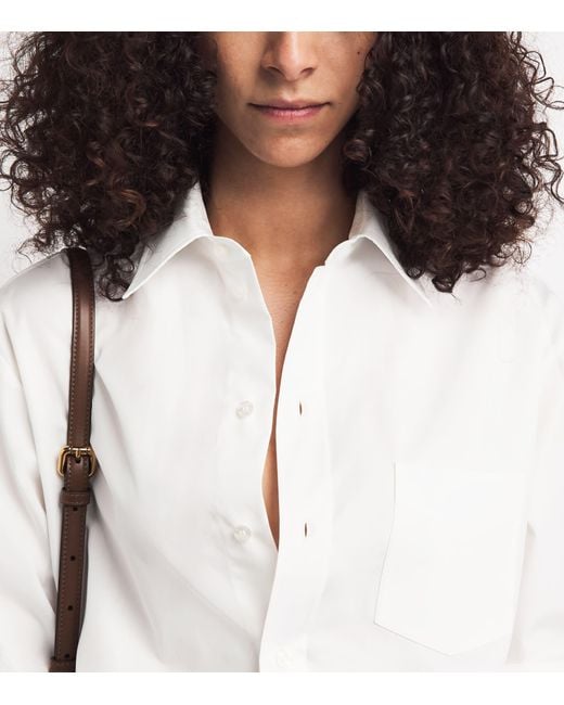 Etro White Cotton-Silk Floral-Print Shirt
