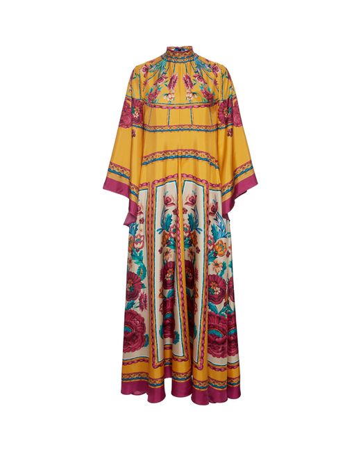 LaDoubleJ Multicolor Silk Magnifico Maxi Dress