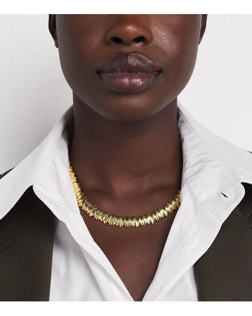 Suzanne Kalan Metallic Golden Tennis Necklace