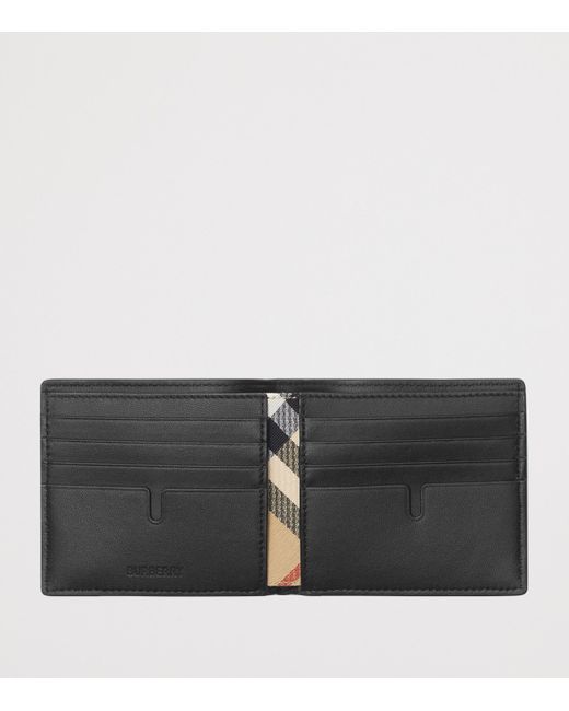 Burberry Black Leather Cotswolds Bifold Wallet for men