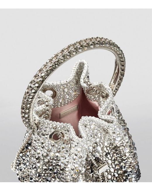 Jimmy Choo Black Embellished Bon Bon Top-Handle Bag