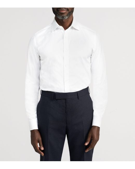 Dunhill White Sea Island Cotton Formal Shirt for men