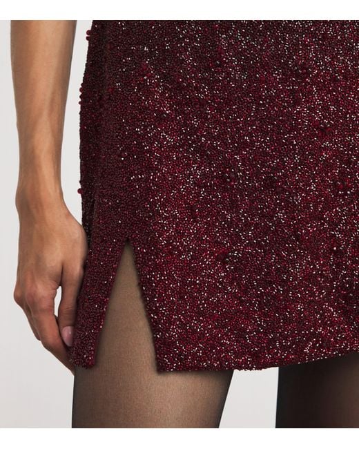 Clio Peppiatt Red Crystal Mini Dress