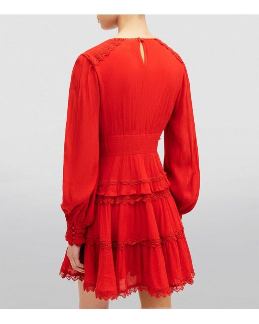 AllSaints Red Zora Mini Dress