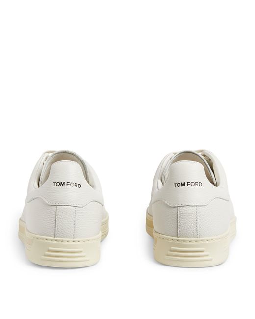 Tom Ford White Leather Warwick Sneakers for men