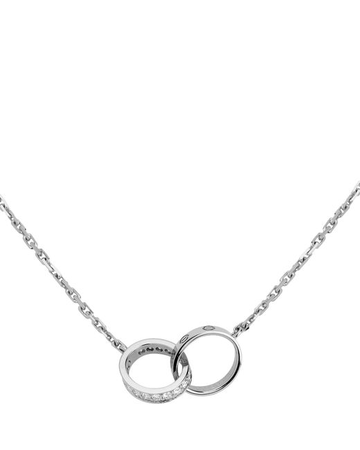Cartier Metallic And Diamond Love Necklace