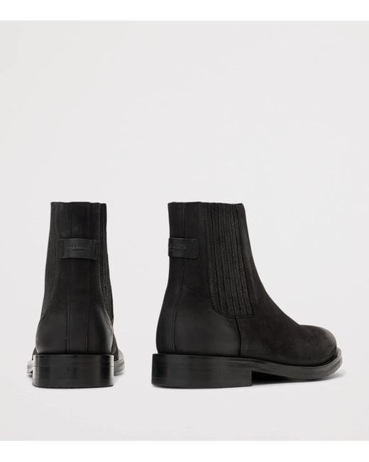 AllSaints Black Leather Bloom Chelsea Boots