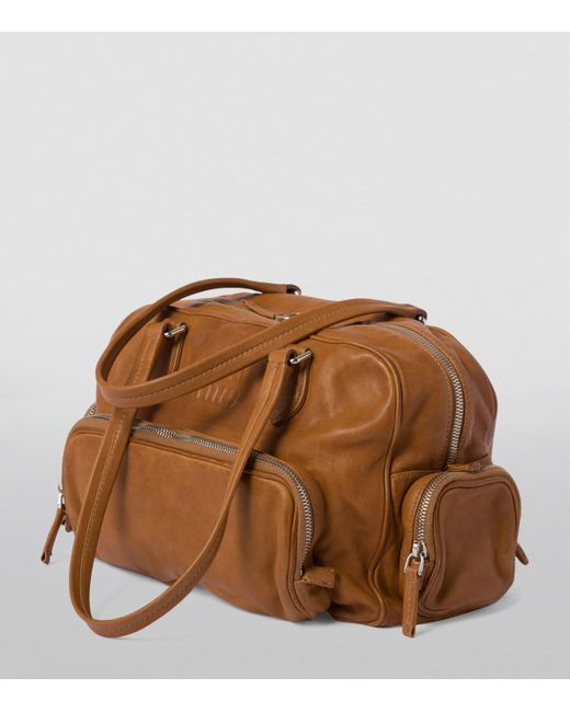 Miu Miu Brown Nappa Leather Top-Handle Bag