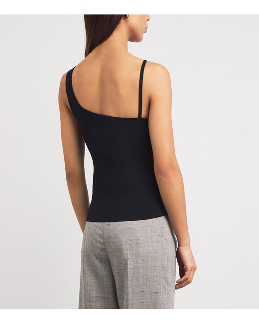 Sandro Black Knitted Asymmetric Tank Top