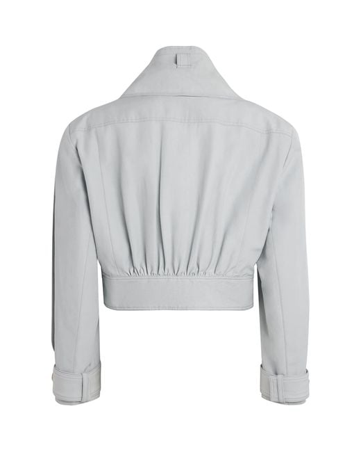 Chloé Gray Scarf-Effect Jacket