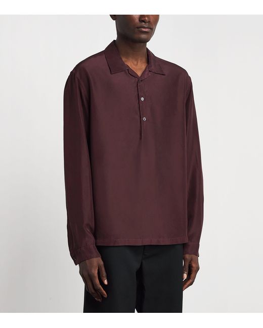 Barena Purple Silk Genga Shirt for men
