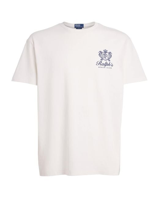 Polo Ralph Lauren White Cotton Ralph's Beach Club T-Shirt for men