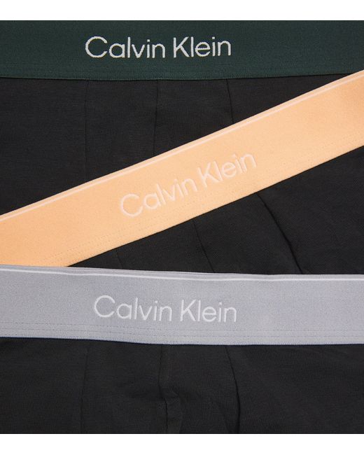 Calvin Klein Black Cotton Stretch Relaxed Icon Trunks for men