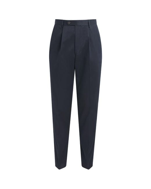 N.Peal Cashmere Blue Stretch-Cotton Atrani Trousers for men