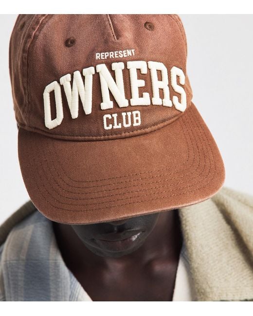 Represent Brown Cotton Owners Club Baseball Cap for men