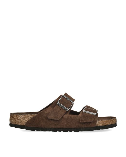 Birkenstock Brown Suede Arizona Sandals for men