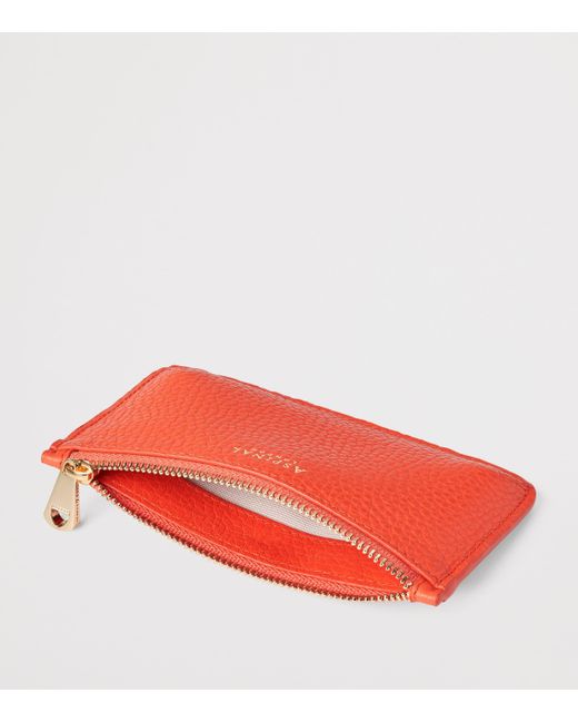 Aspinal Red Leather Ella Card Holder