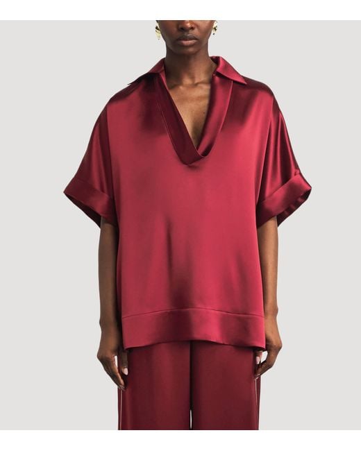 Roksanda Red Satin Enira Top