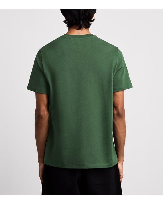 A.P.C. Green Organic Cotton Rue Madame Logo T-Shirt for men