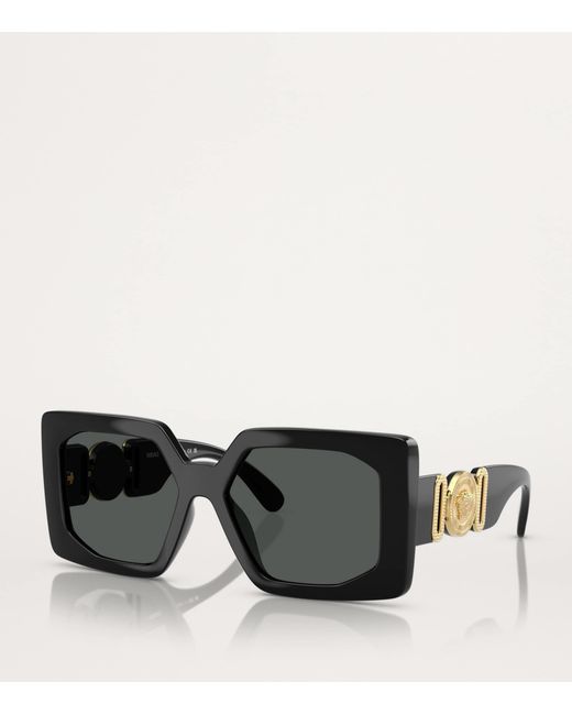 Versace Black Acetate Square Sunglasses