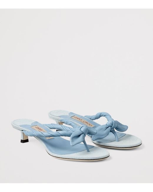 Jimmy Choo White Liss 35 Leather Mules