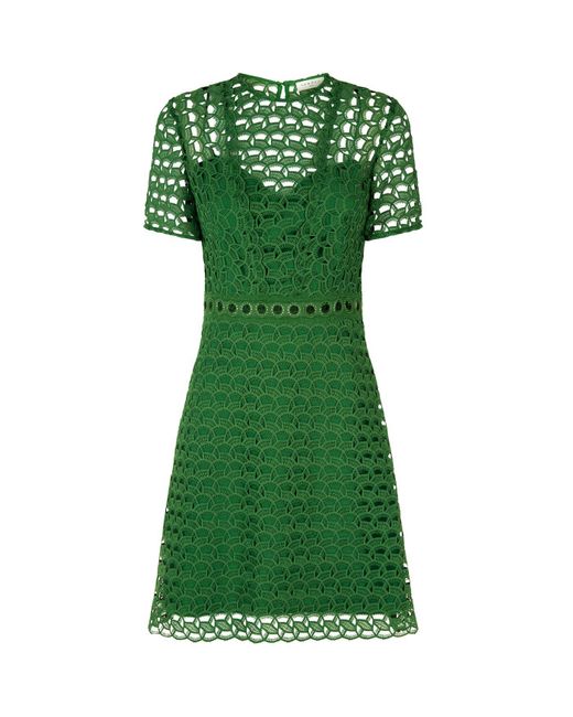 Sandro Green Crochet Lace Dress