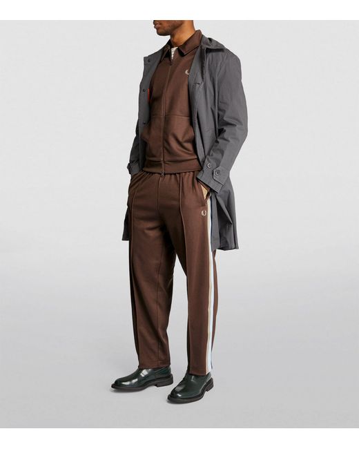 Fred Perry Brown Track Trousers for men
