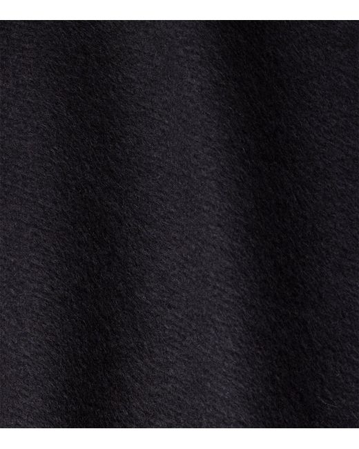 Prada Black Silk-Cashmere Logo Scarf