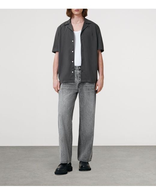 AllSaints Black Cotton Hudson Shirt for men