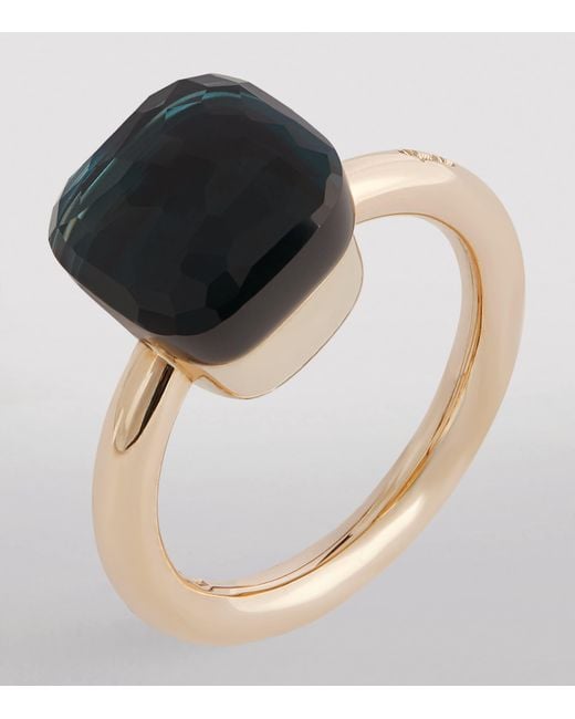 Pomellato Metallic Mixed And London Topaz Nudo Classic Ring