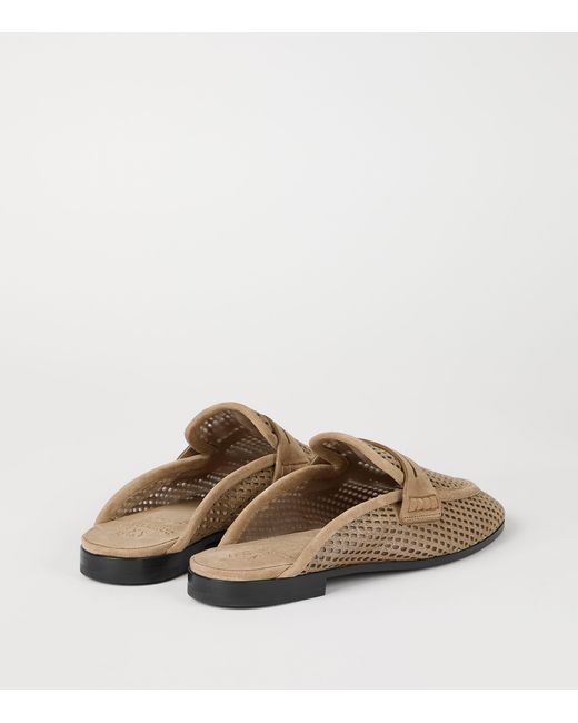 Brunello Cucinelli Brown Leather Slippers