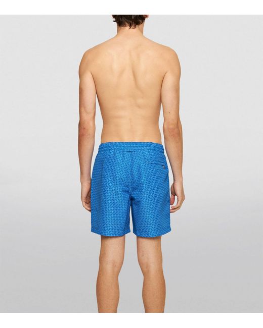 Orlebar Brown Blue Swen Print Standard Swim Shorts for men