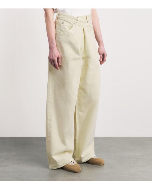 Agolde Natural Vana Fold Wide-Leg Jeans