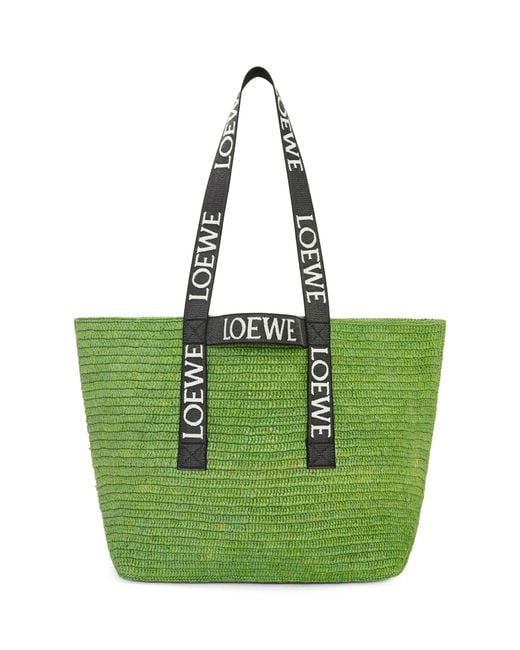 Loewe Green X Paula's Ibiza Raffia Tote Bag for men