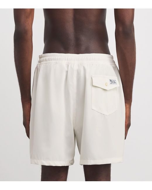 Polo Ralph Lauren White Traveller Swim Shorts for men