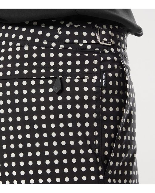 Tom Ford Black Polka Dot Swim Shorts for men
