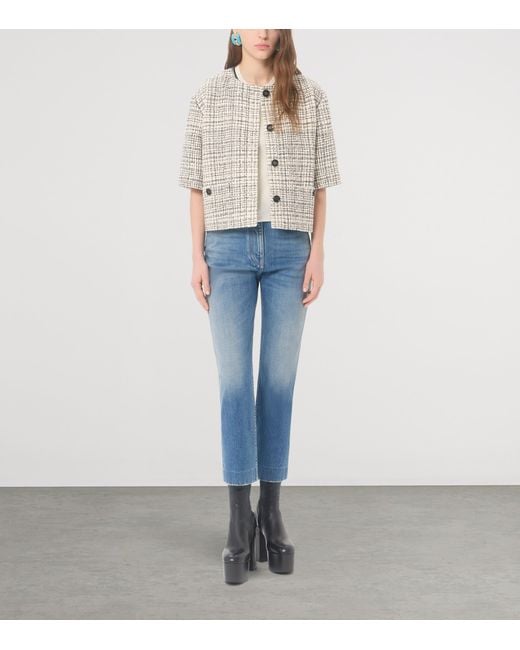 Valentino White Virgin Wool Short-Sleeve Sweater
