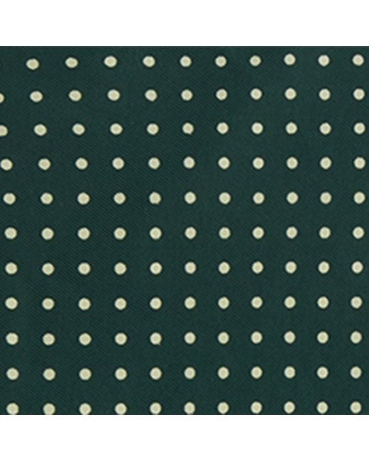 Dunhill Green Mulberry Silk Polka Dot Print Pocket Square for men
