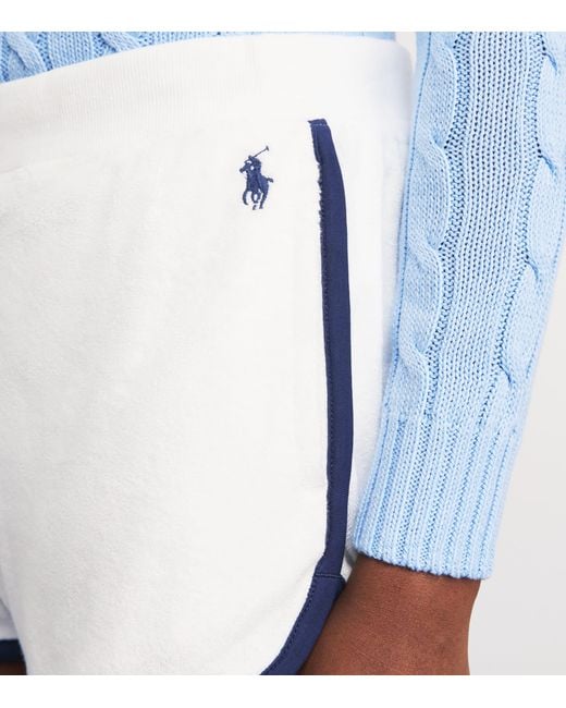 Polo Ralph Lauren White Terry Sport Shorts