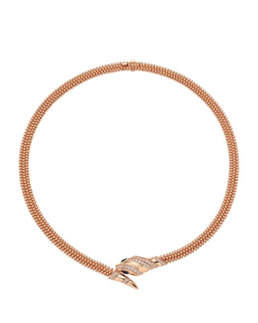 BVLGARI Metallic And Diamond Serpenti Necklace
