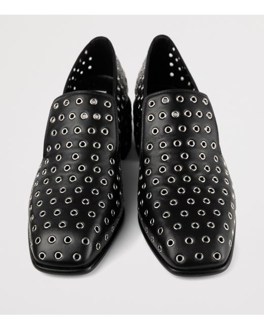 Jimmy Choo Black Eliot 45 Nappa Heeled Loafers