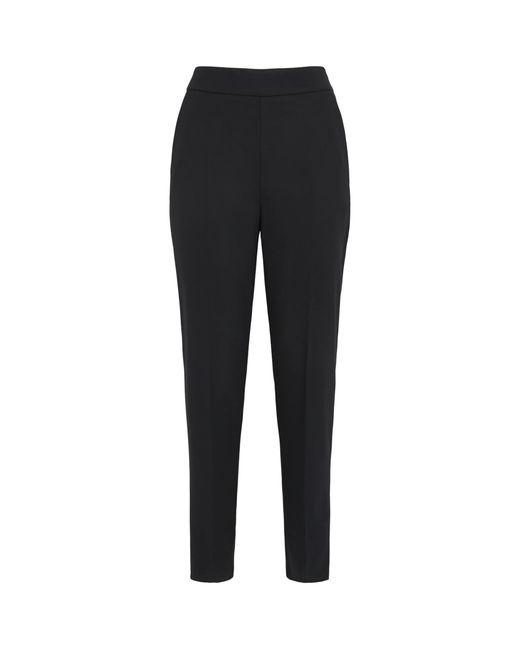 Agnona Black Wide-Leg Tailored Trousers
