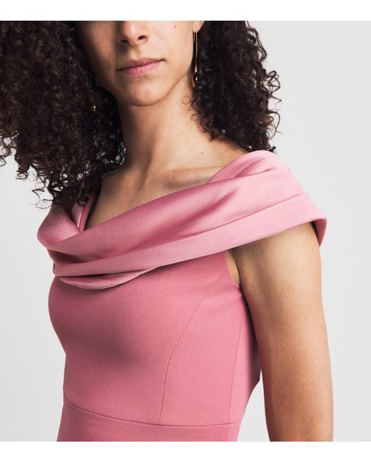 Solace London Pink Crepe Adele Maxi Dress