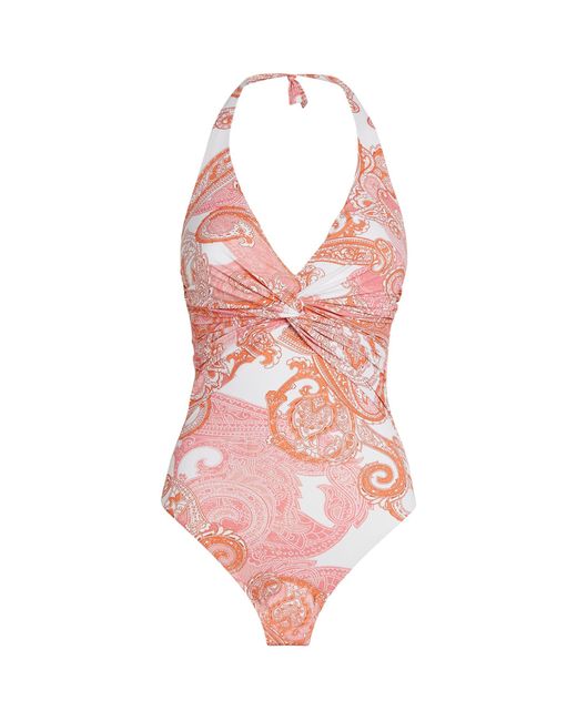 Melissa Odabash Duchess Print Zanzibar Swimsuit in Pink | Lyst UK