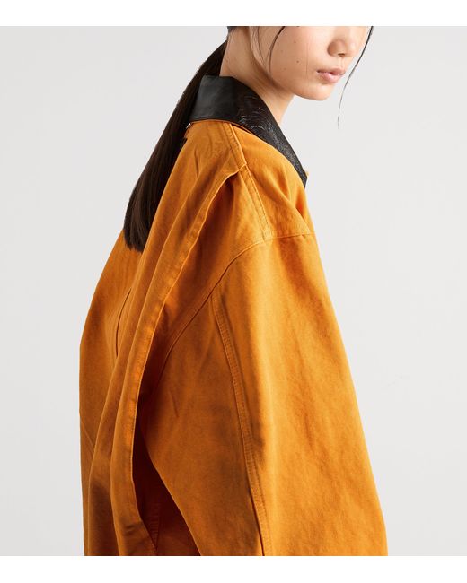 Prada Orange Canvas Oversized Jacket