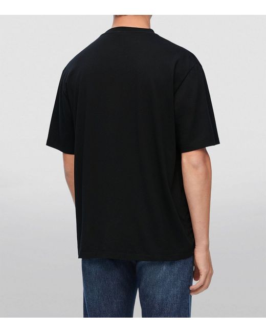 Loewe Black Cotton Logo T-shirt for men