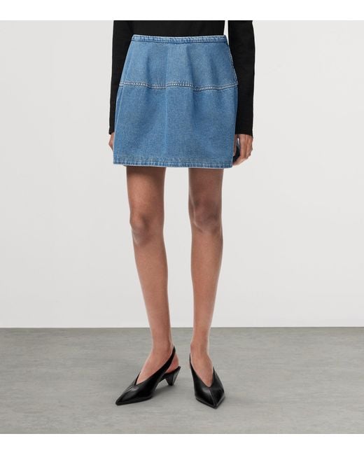 Loewe Blue Balloon Denim Mini Skirt