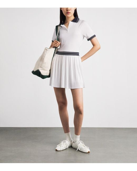 Varley White Jersey Draya Court Mini Dress