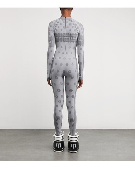 Skims Gray First Layers High-Neck Jumpsuit